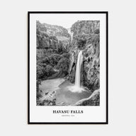 Havasu Falls Portrait B&W Poster