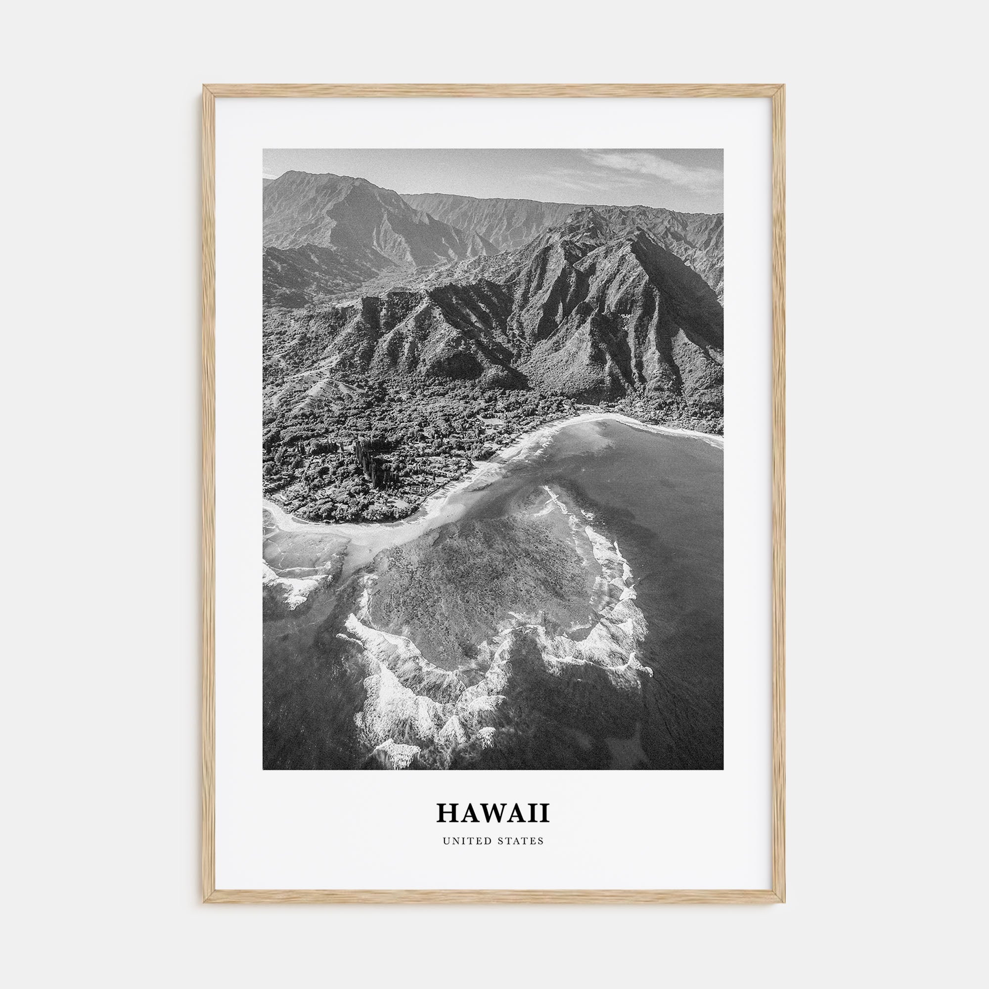 Hawaii Portrait B&W No 2 Poster