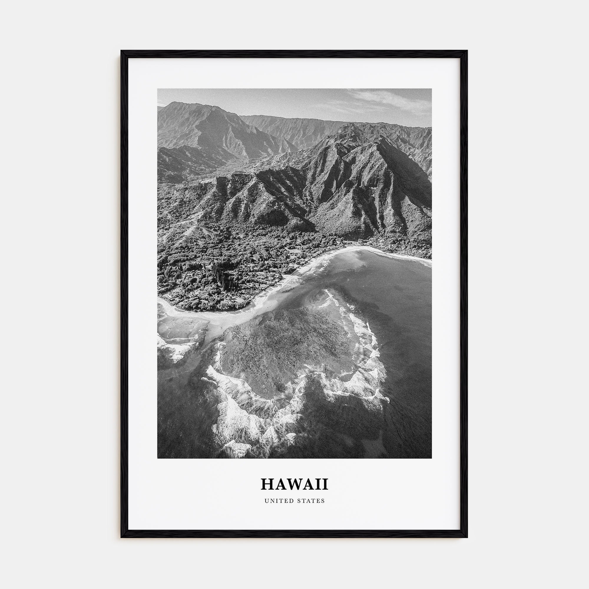Hawaii Portrait B&W No 2 Poster