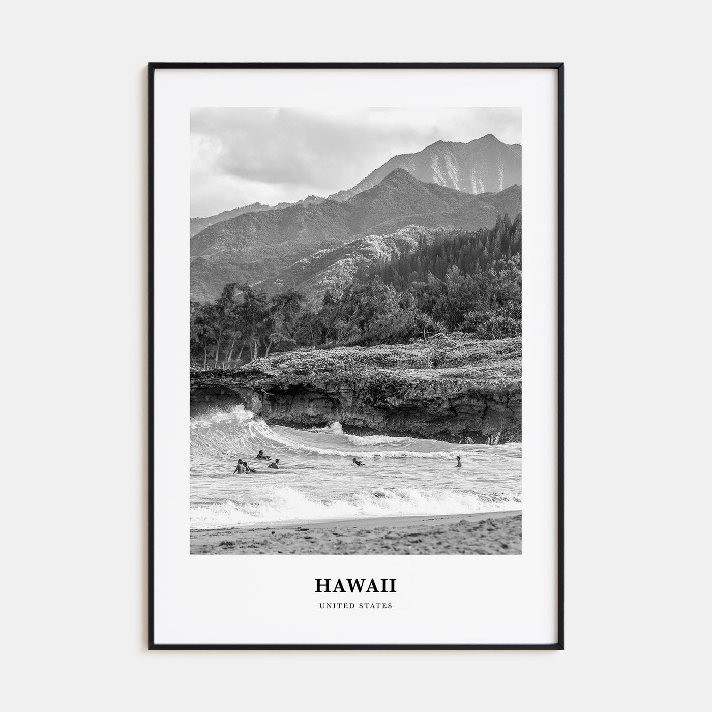 Hawaii Portrait B&W No 3 Poster