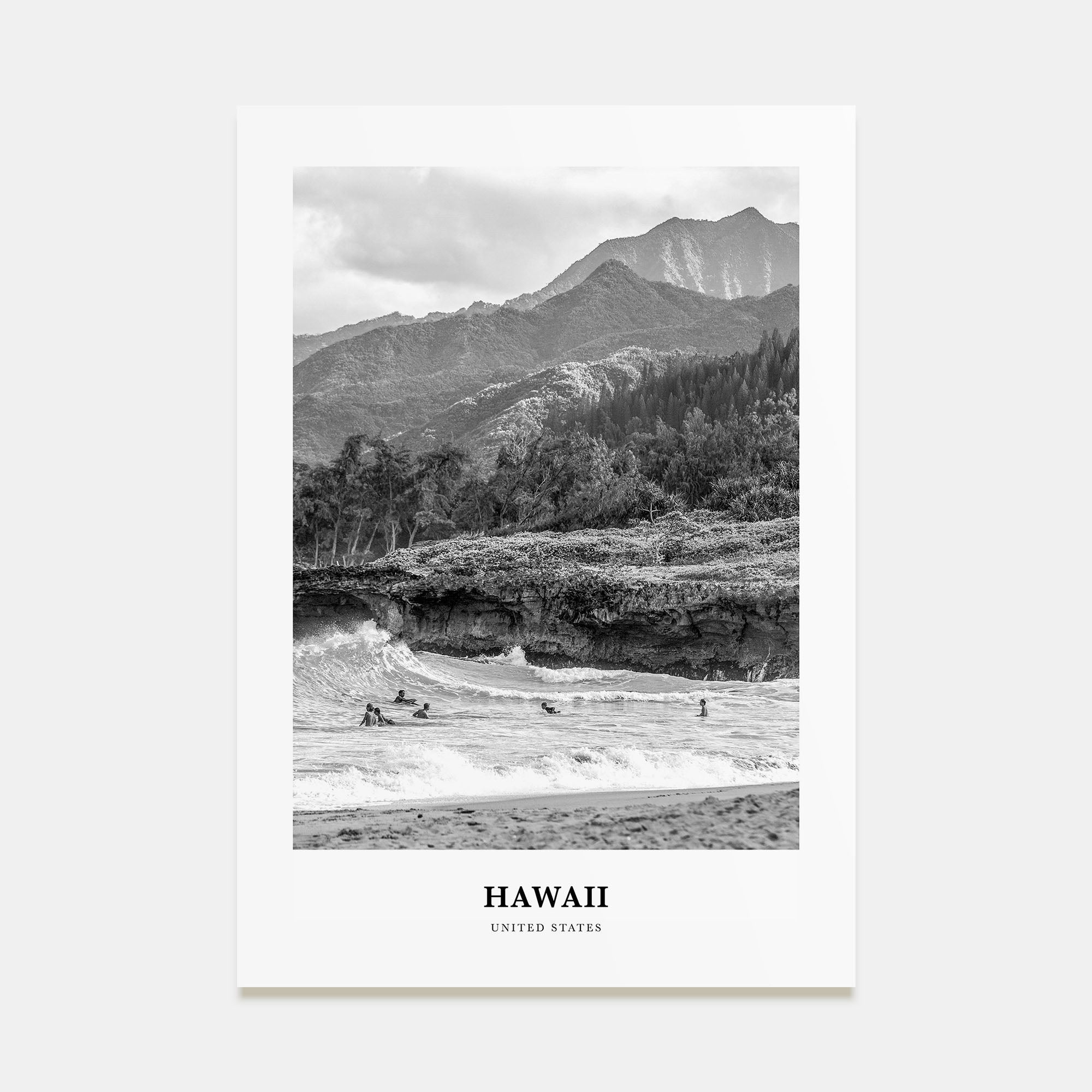 Hawaii Portrait B&W No 3 Poster