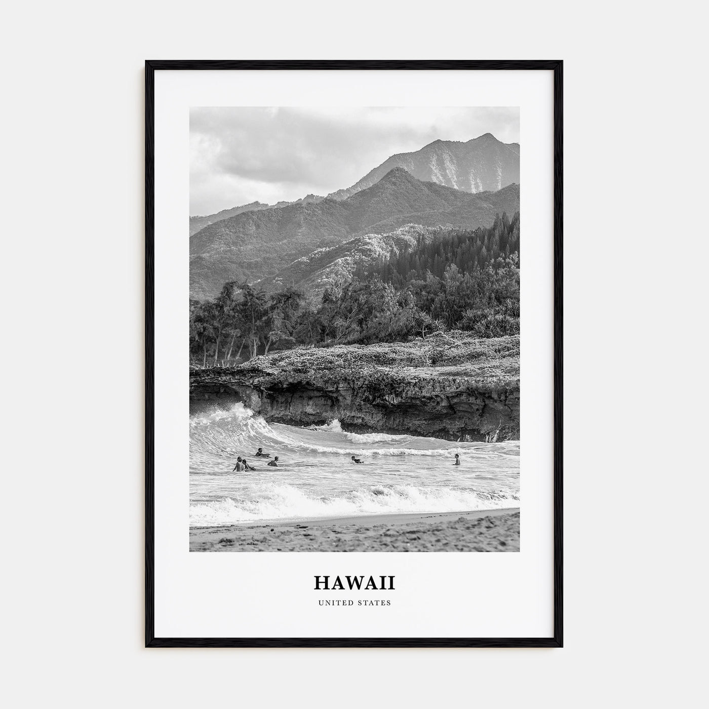 Hawaii Portrait B&W No 3 Poster