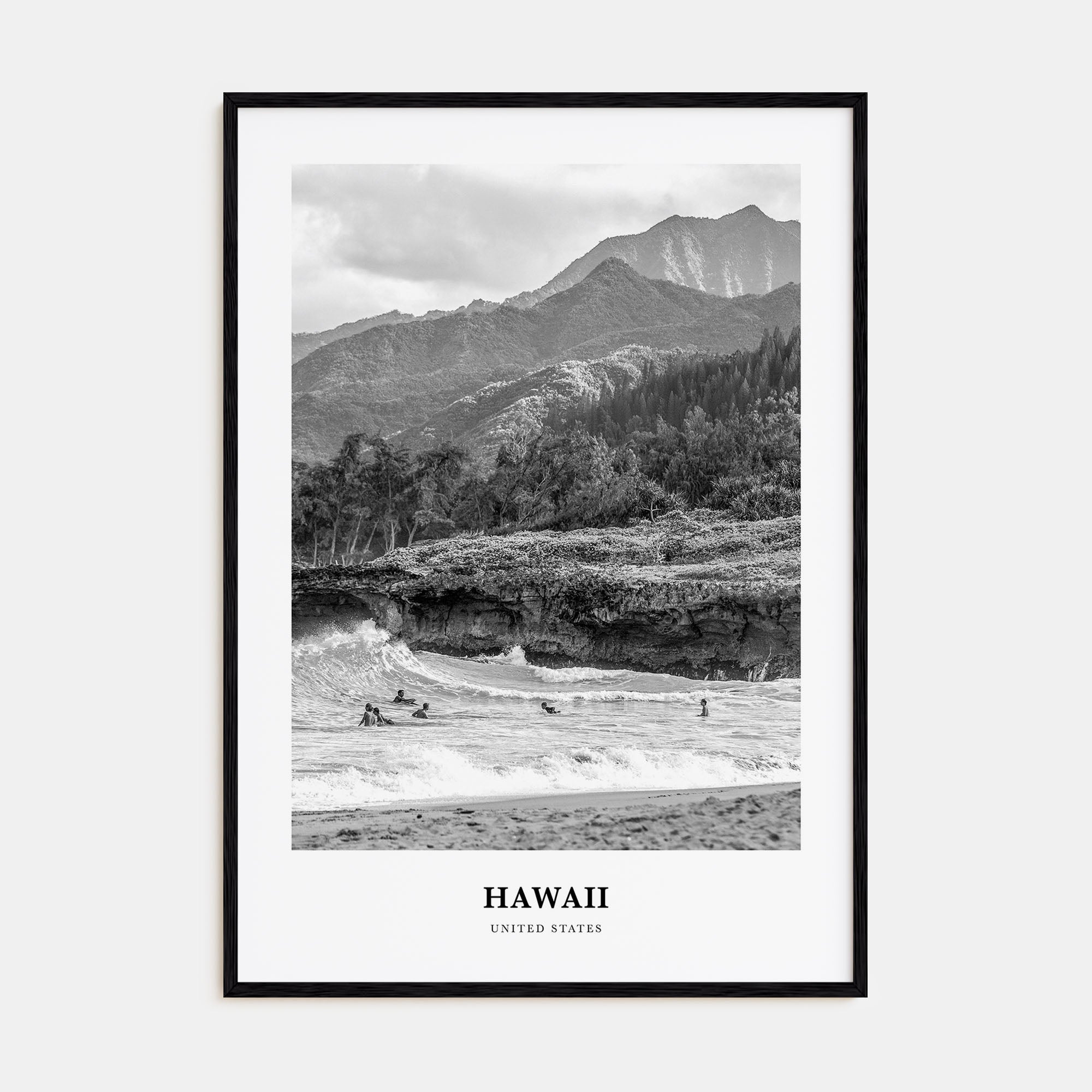 Hawaii Portrait B&W No 3 Poster