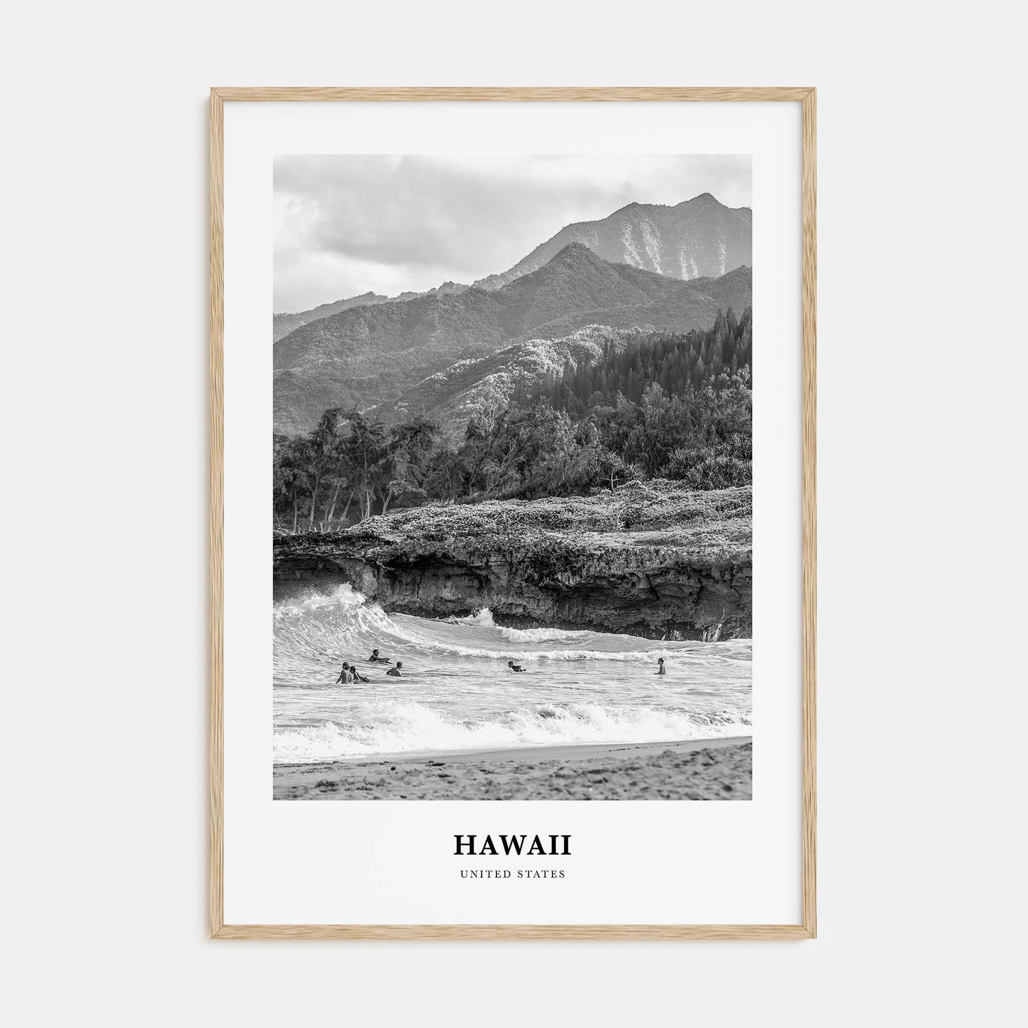 Hawaii Portrait B&W No 3 Poster