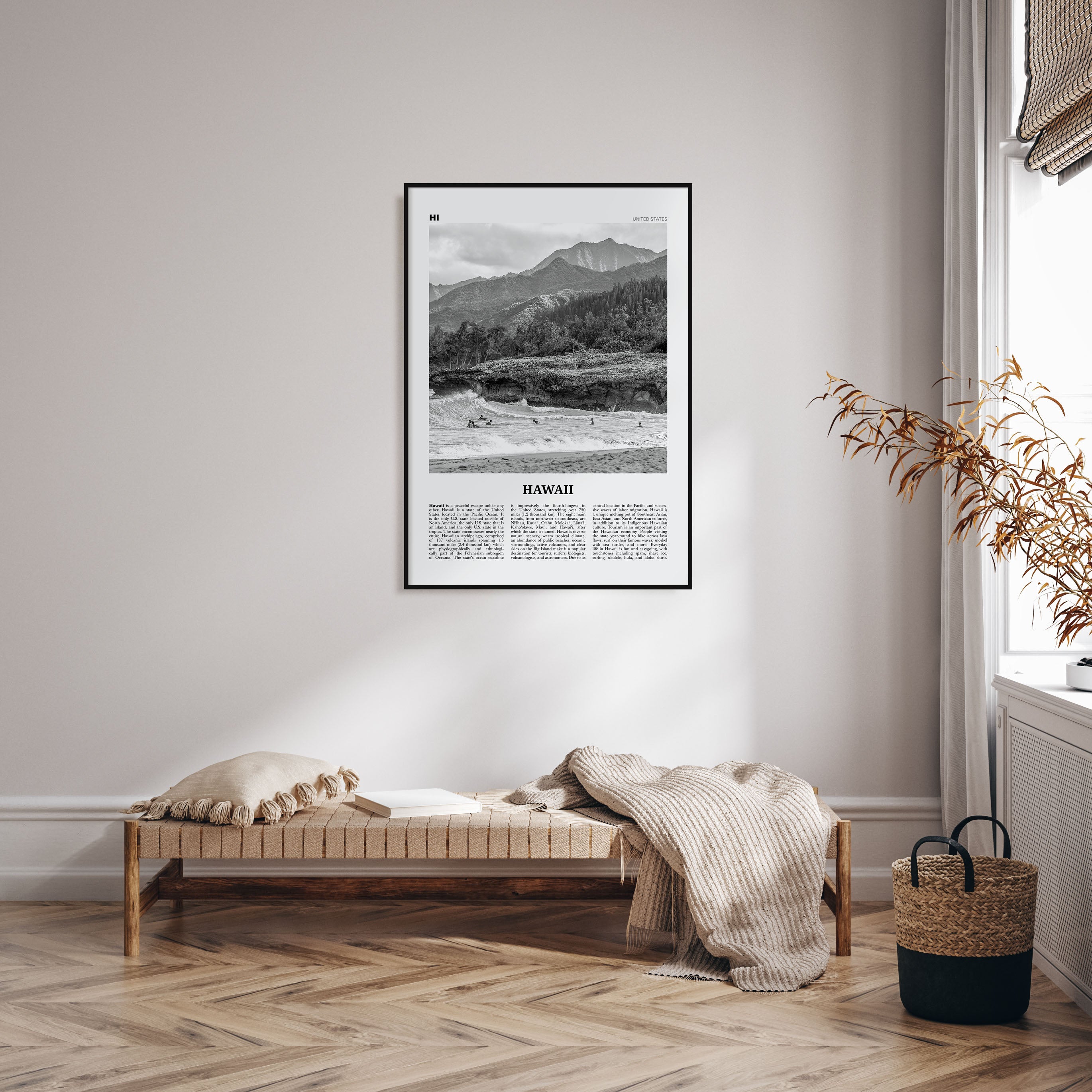 Hawaii Travel B&W No 1 Poster