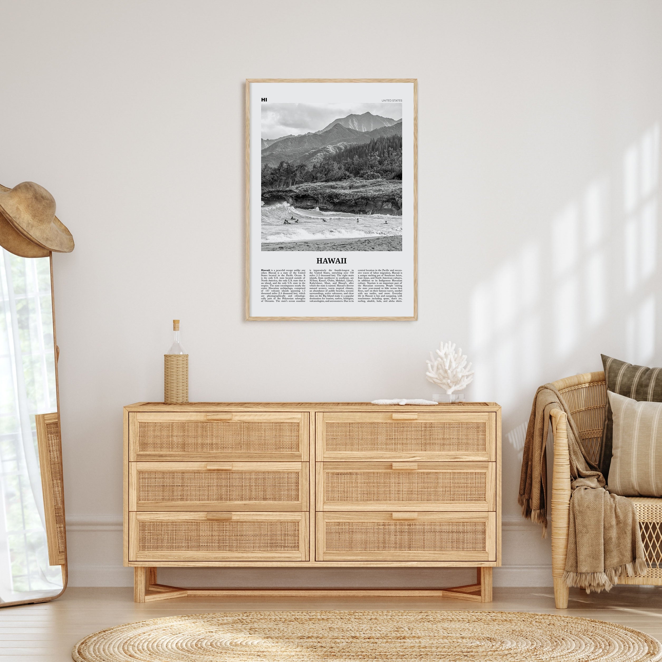 Hawaii Travel B&W No 1 Poster
