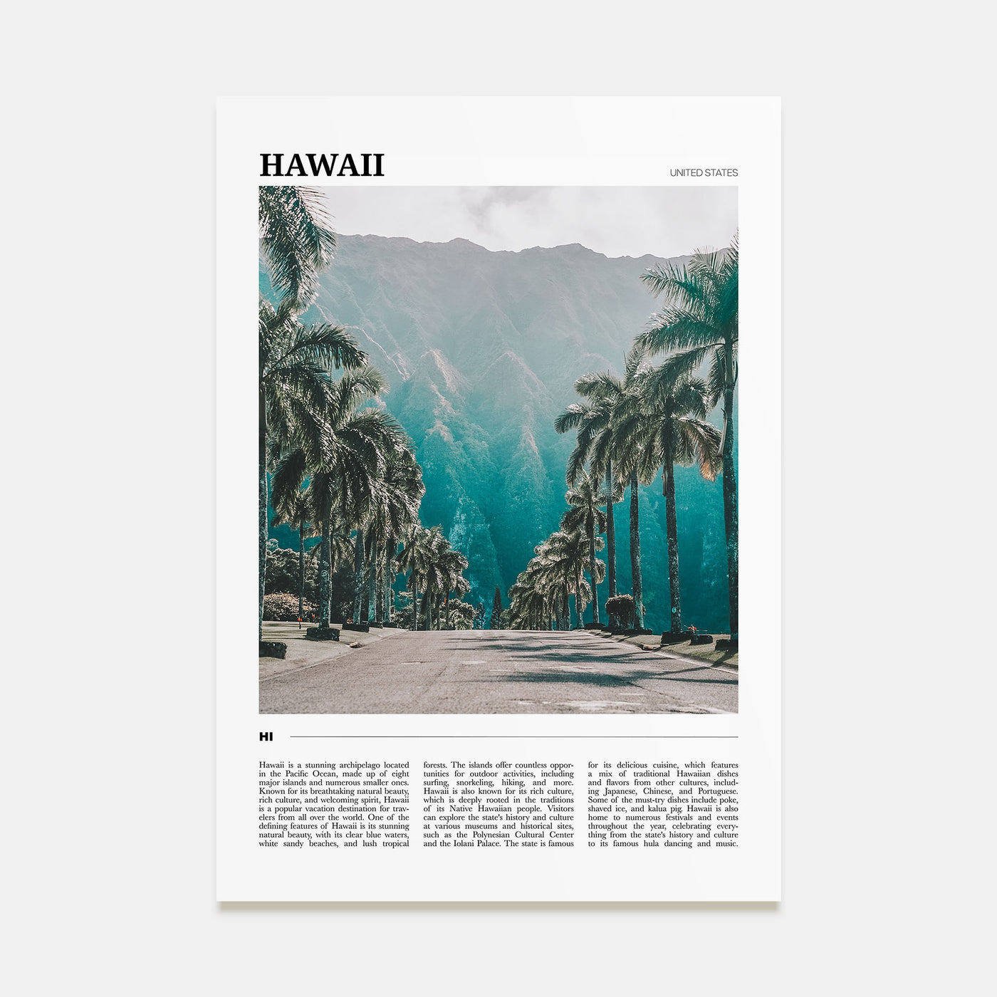 Hawaii Travel Color No 1 Poster