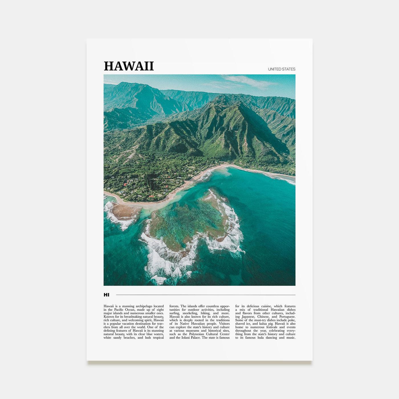 Hawaii Travel Color No 2 Poster