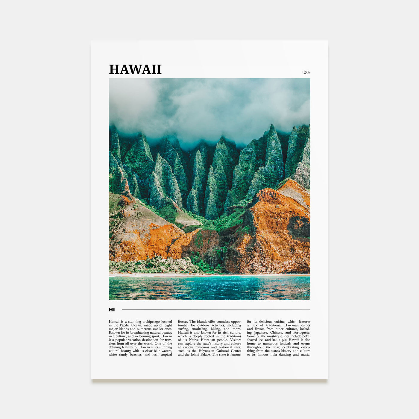 Hawaii Travel Color No 4 Poster