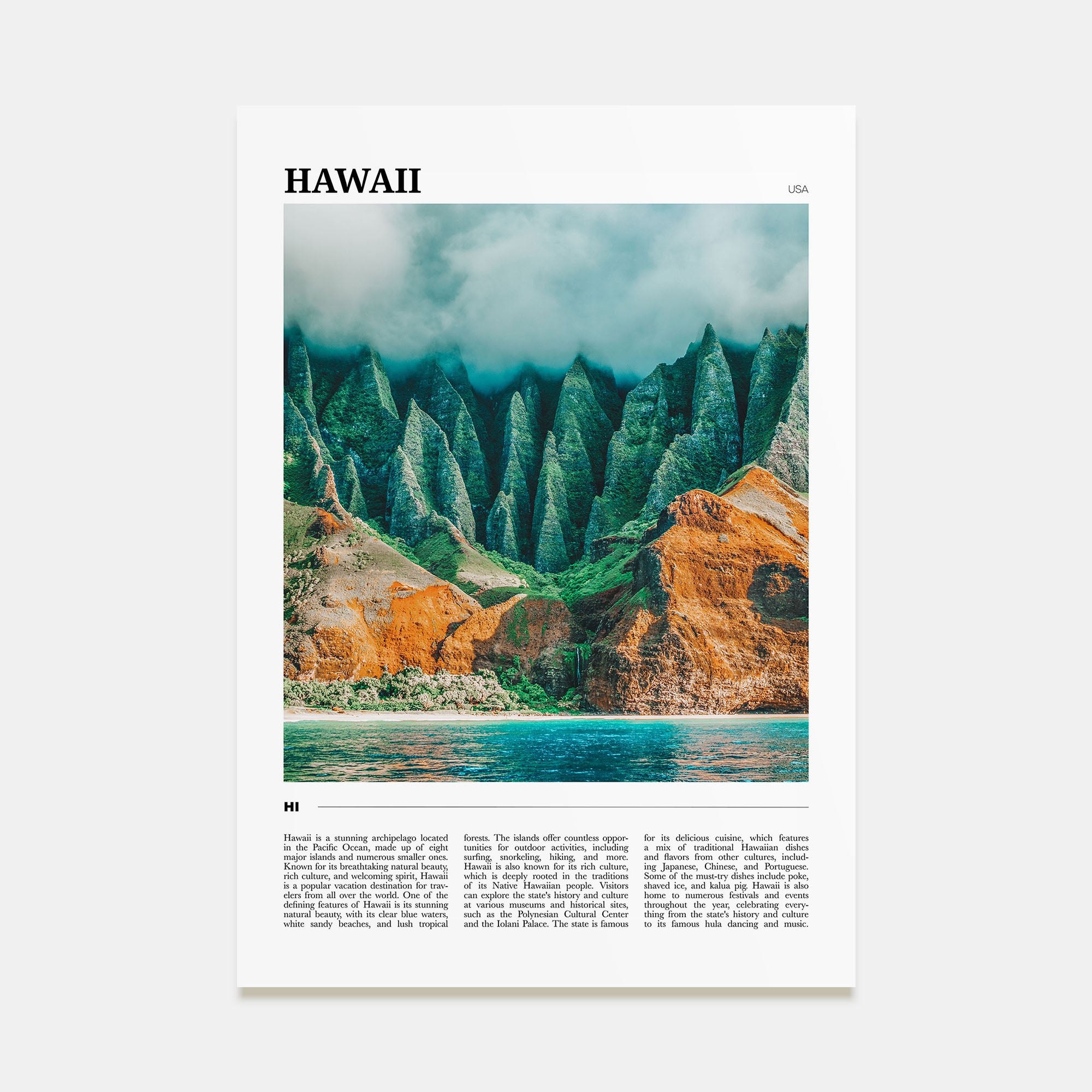 Hawaii Travel Color No 4 Poster