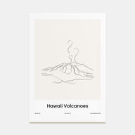 Hawaii Volcanoes National Park Drawn Poster