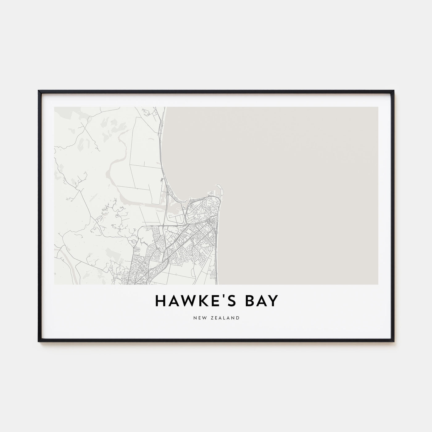 Hawke's Bay Map Landscape Poster