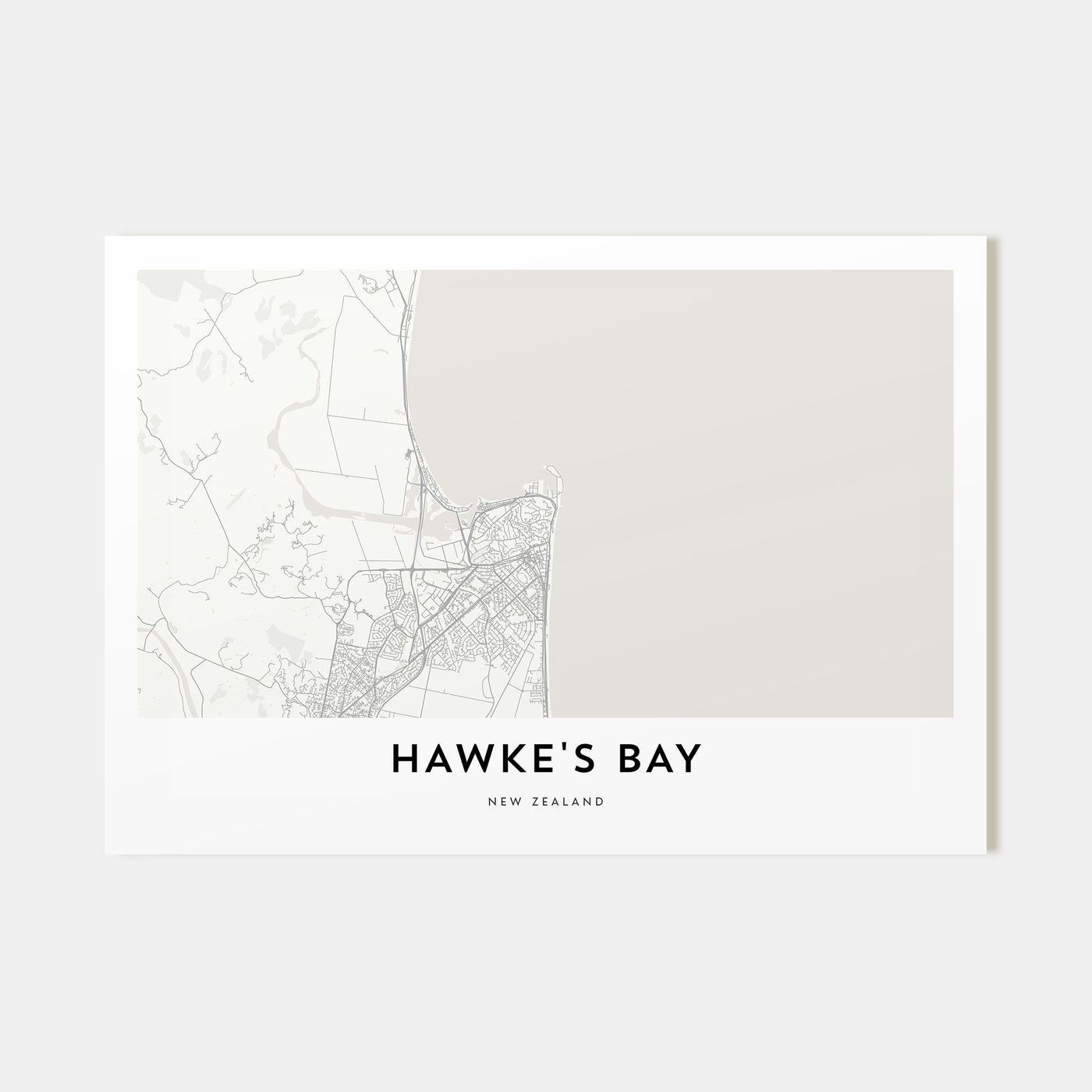 Hawke's Bay Map Landscape Poster