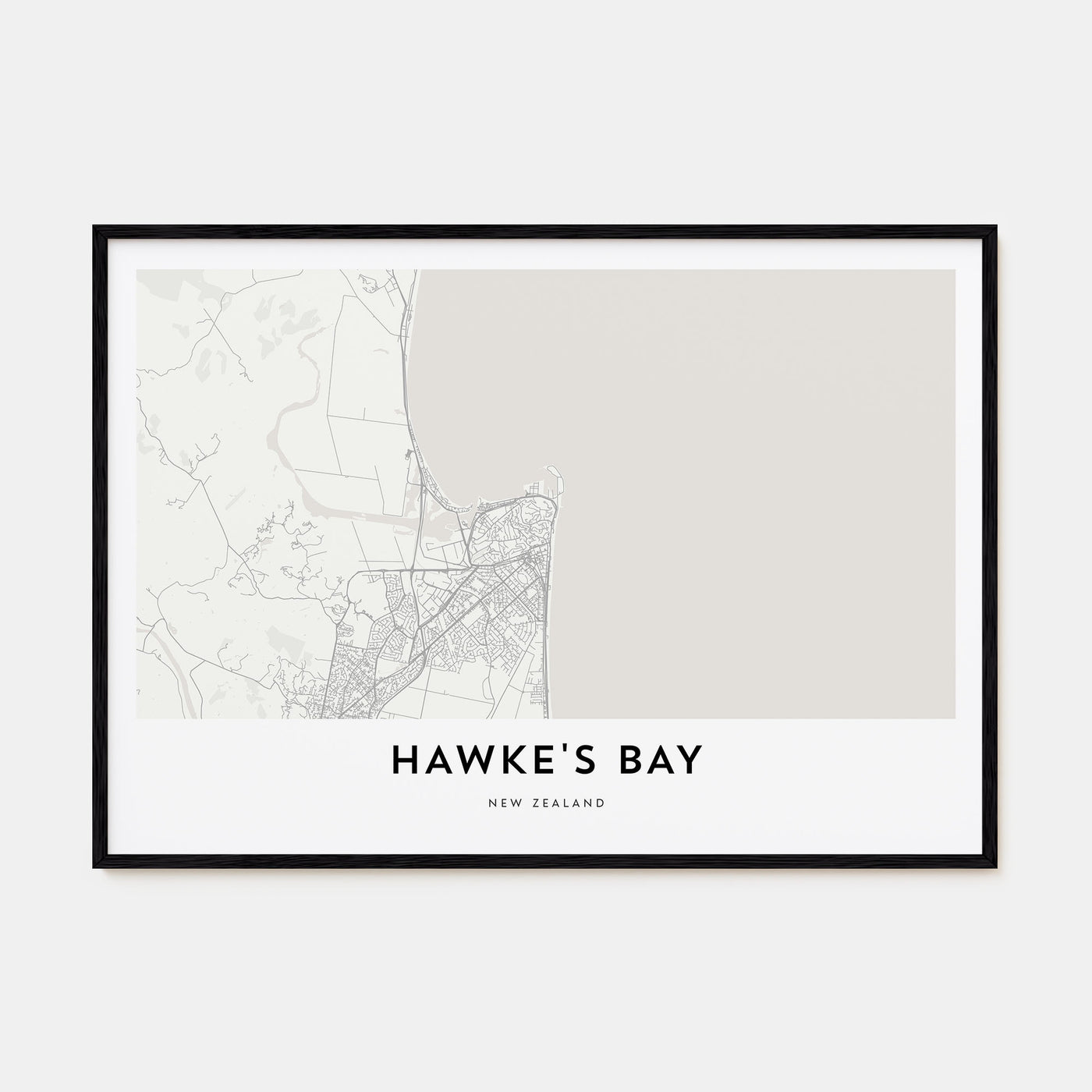 Hawke's Bay Map Landscape Poster