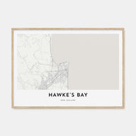 Hawke's Bay Map Landscape Poster