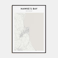 Hawke's Bay Map Portrait Poster