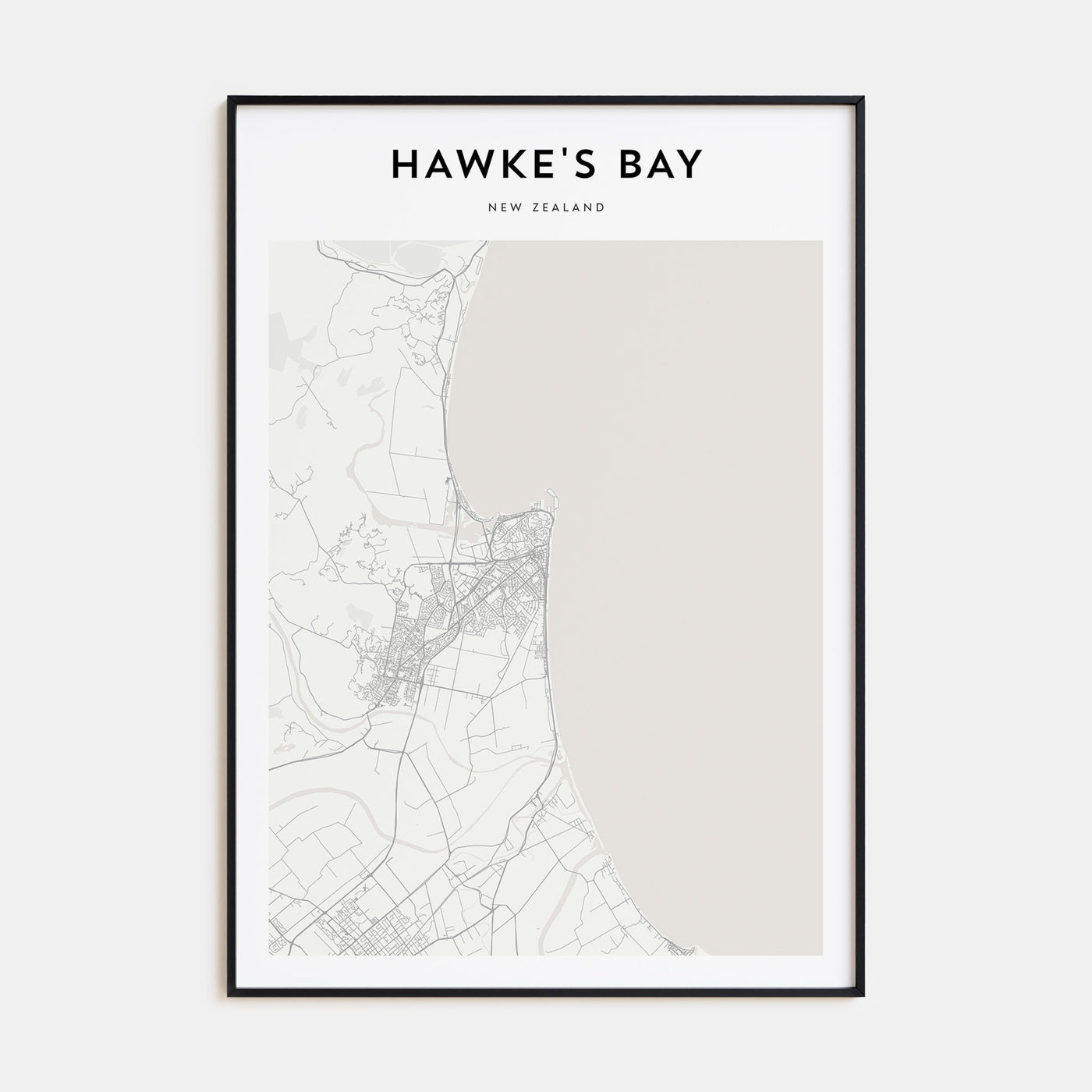 Hawke's Bay Map Portrait Poster