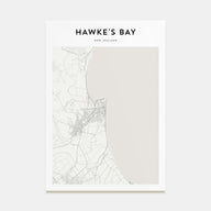 Hawke's Bay Map Portrait Poster