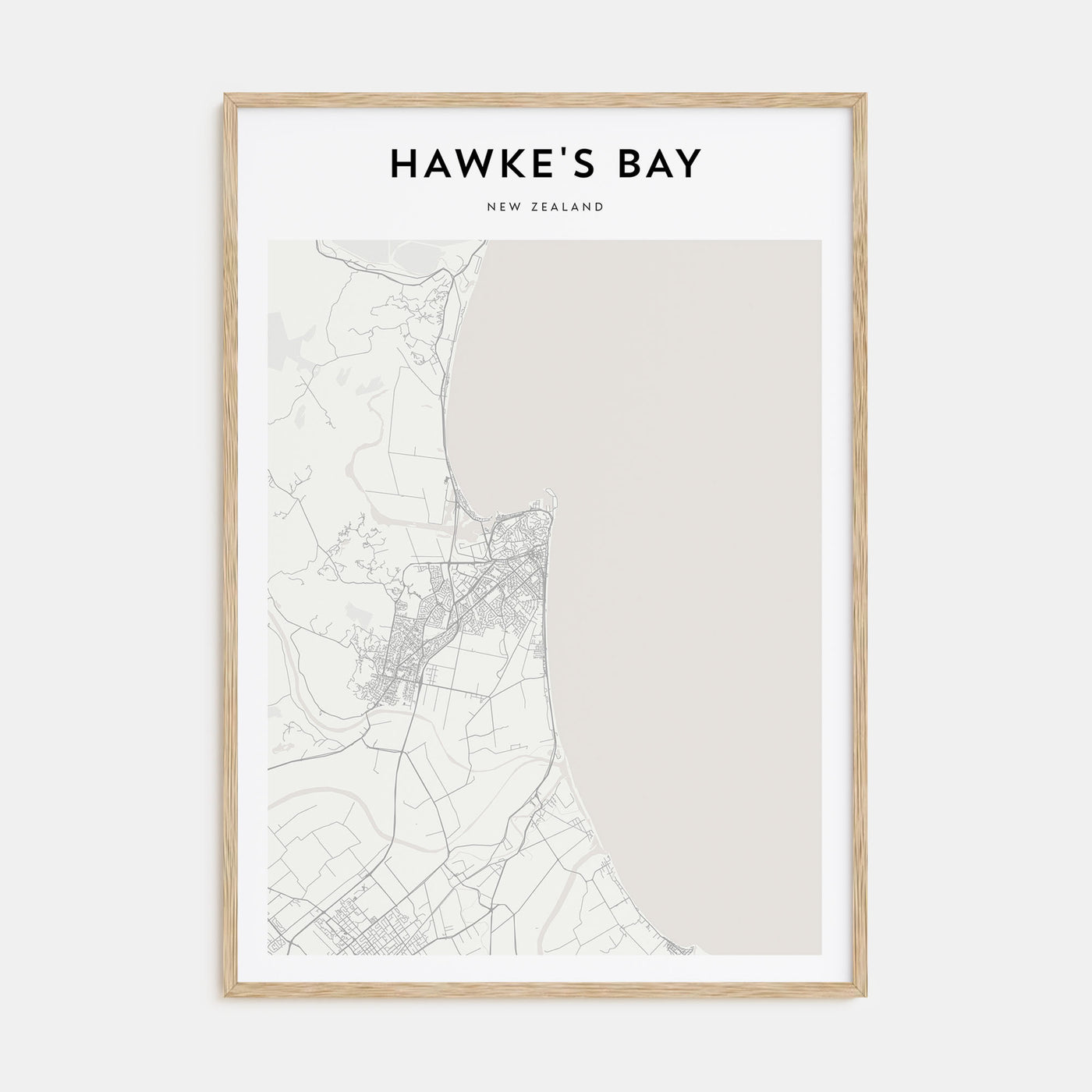 Hawke's Bay Map Portrait Poster
