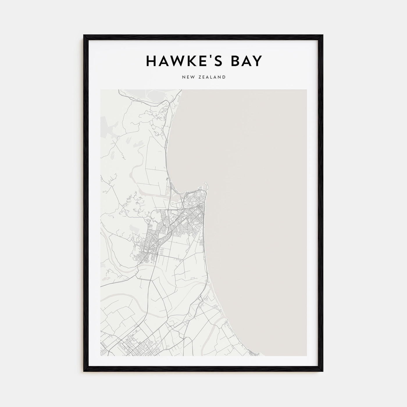 Hawke's Bay Map Portrait Poster