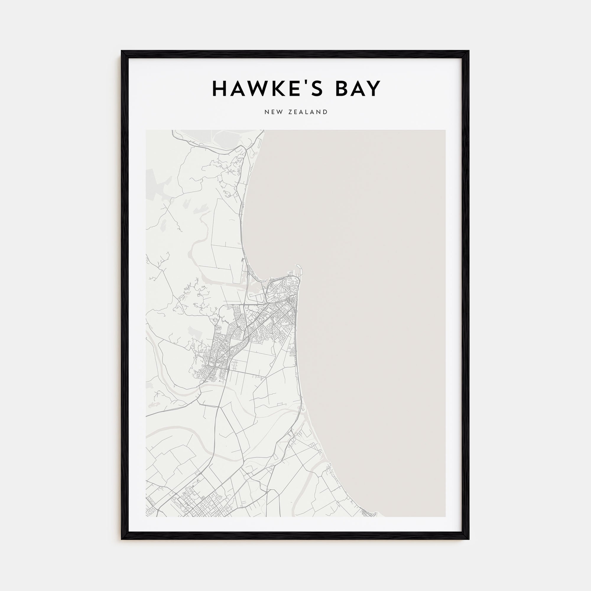 Hawke's Bay Map Portrait Poster