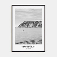 Hawke's Bay Portrait B&W Poster