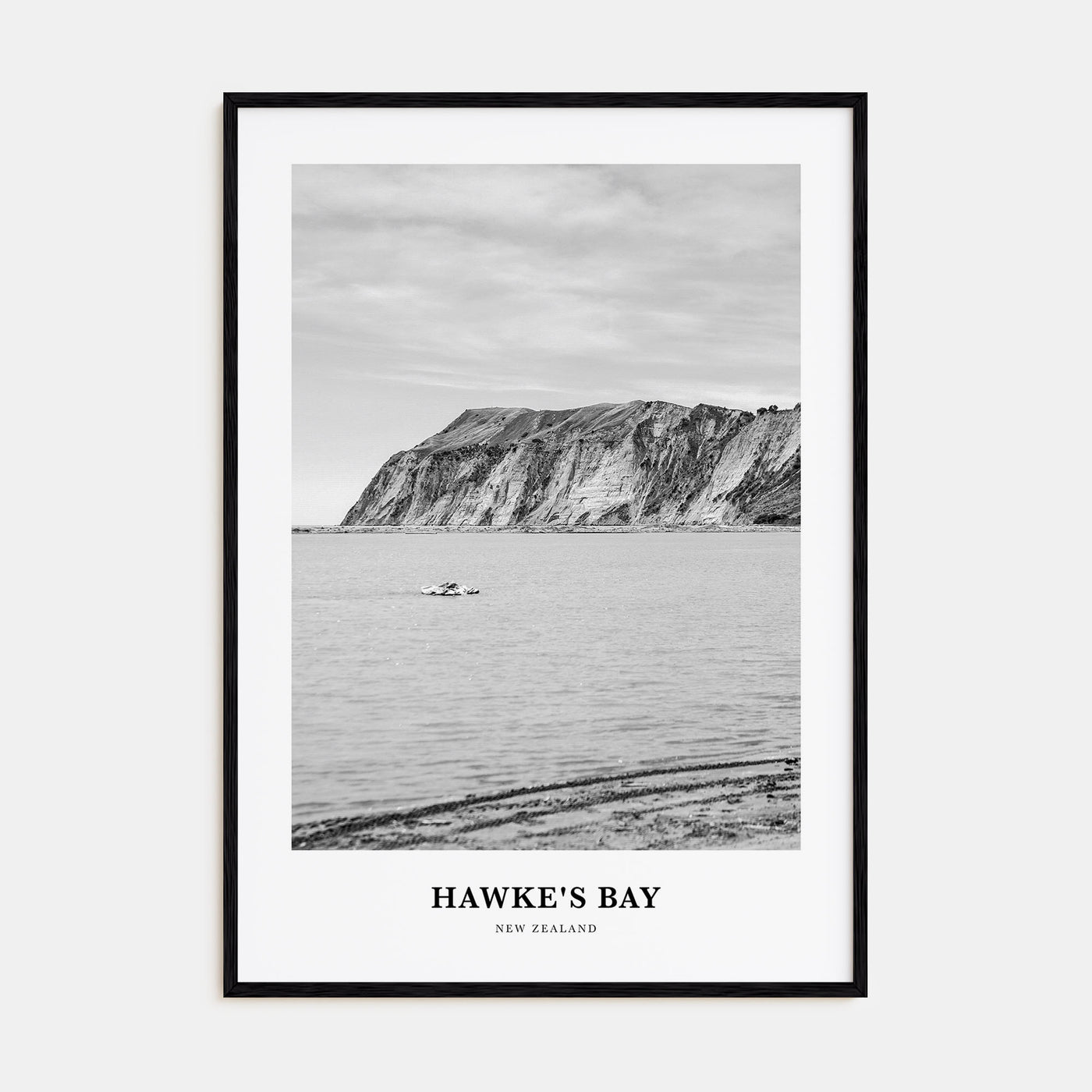 Hawke's Bay Portrait B&W Poster
