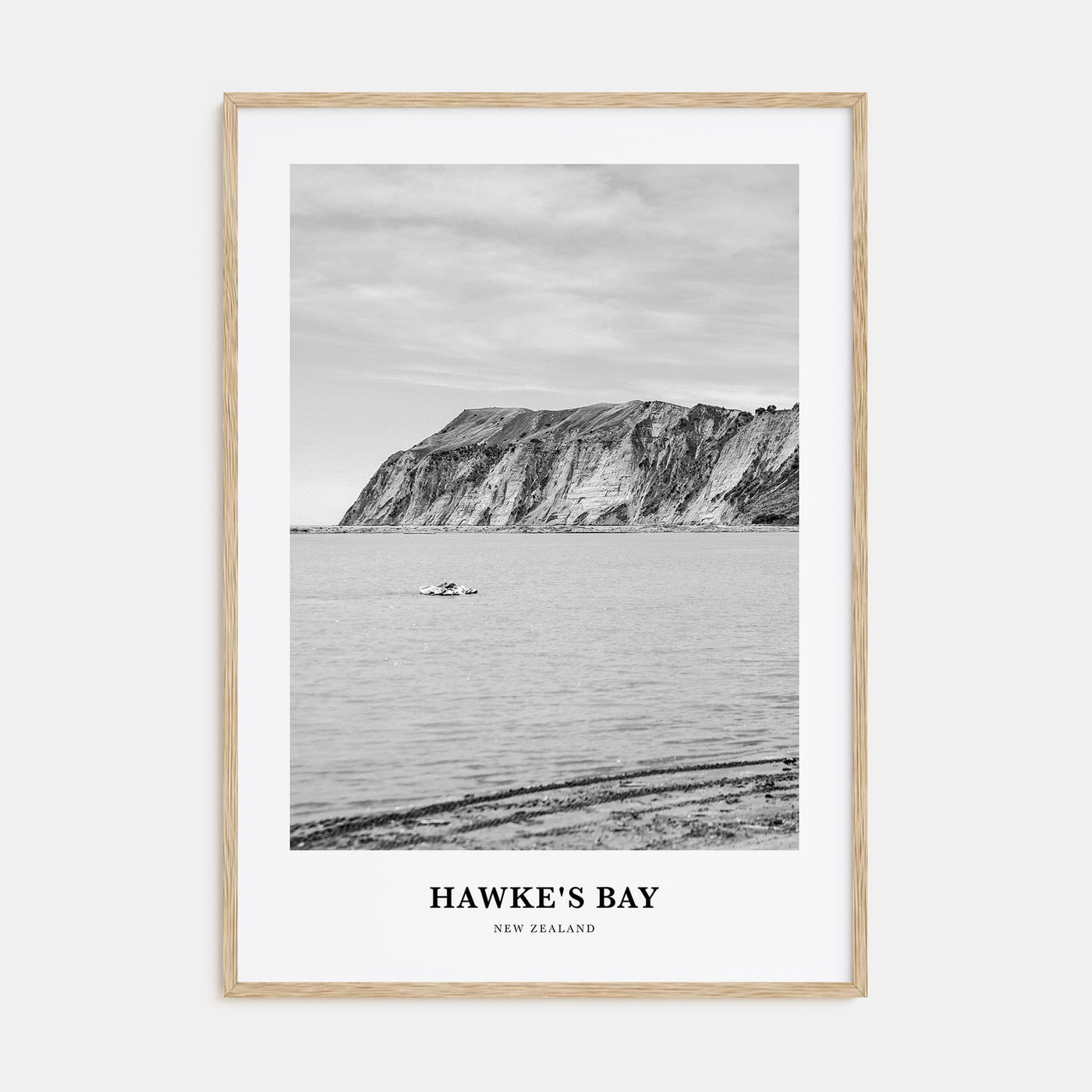 Hawke's Bay Portrait B&W Poster