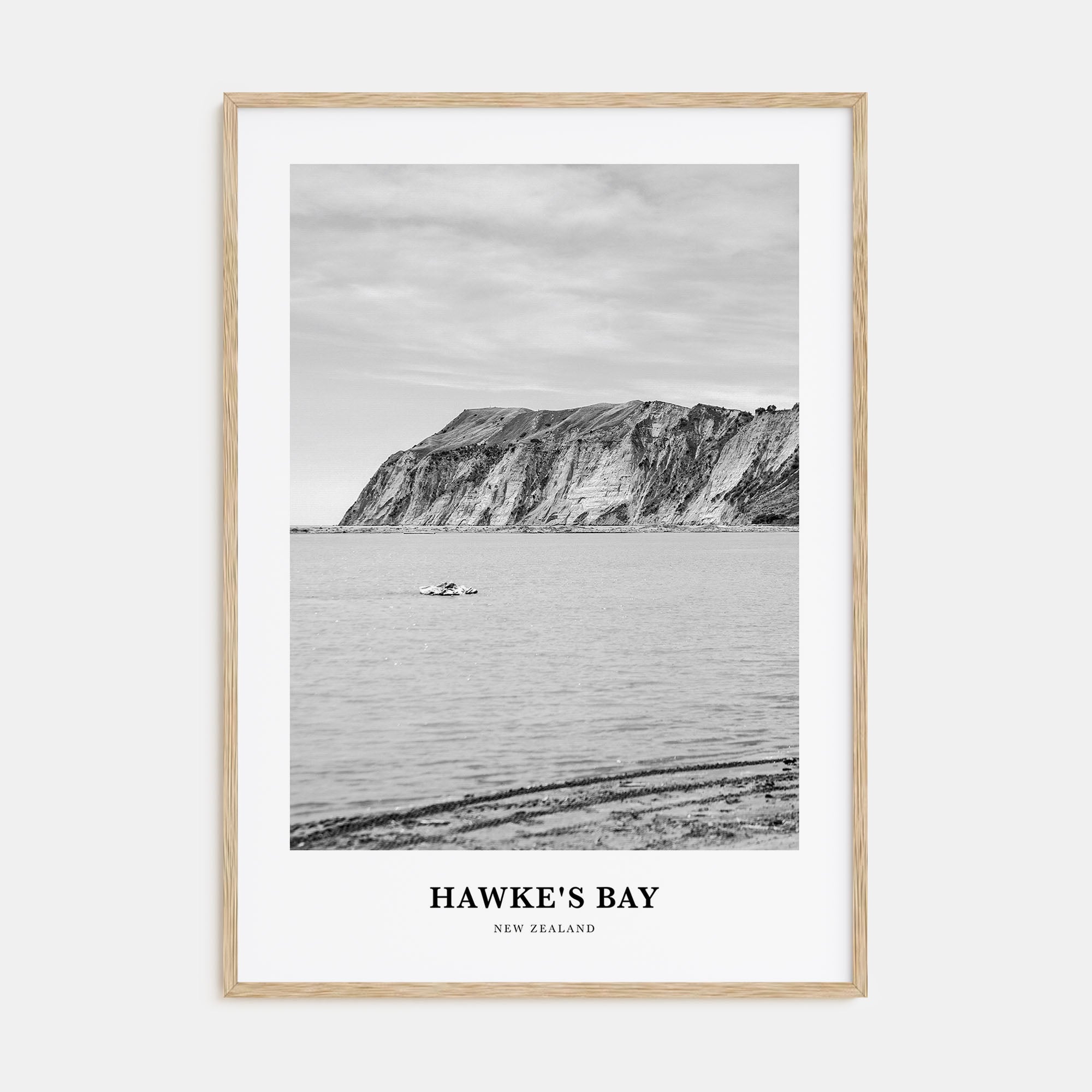 Hawke's Bay Portrait B&W Poster