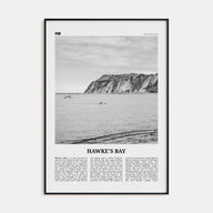 Hawke's Bay Travel B&W Poster