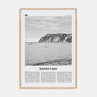 Hawke's Bay Travel B&W Poster