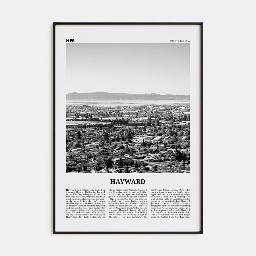 Hayward Travel B&W Poster