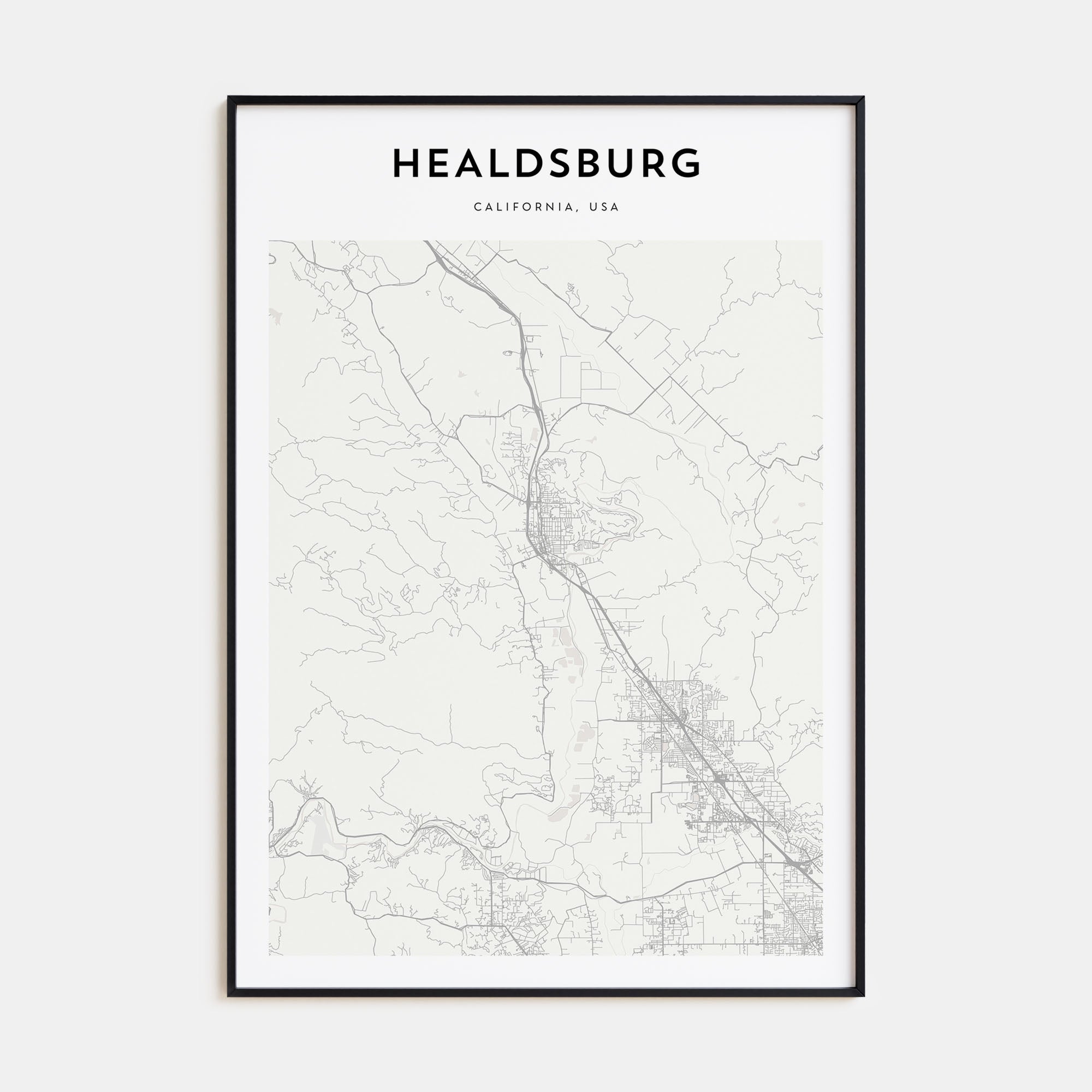 Healdsburg Map Portrait Poster