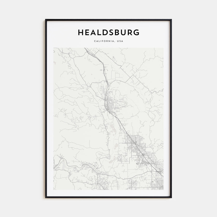 Healdsburg Map Portrait Poster