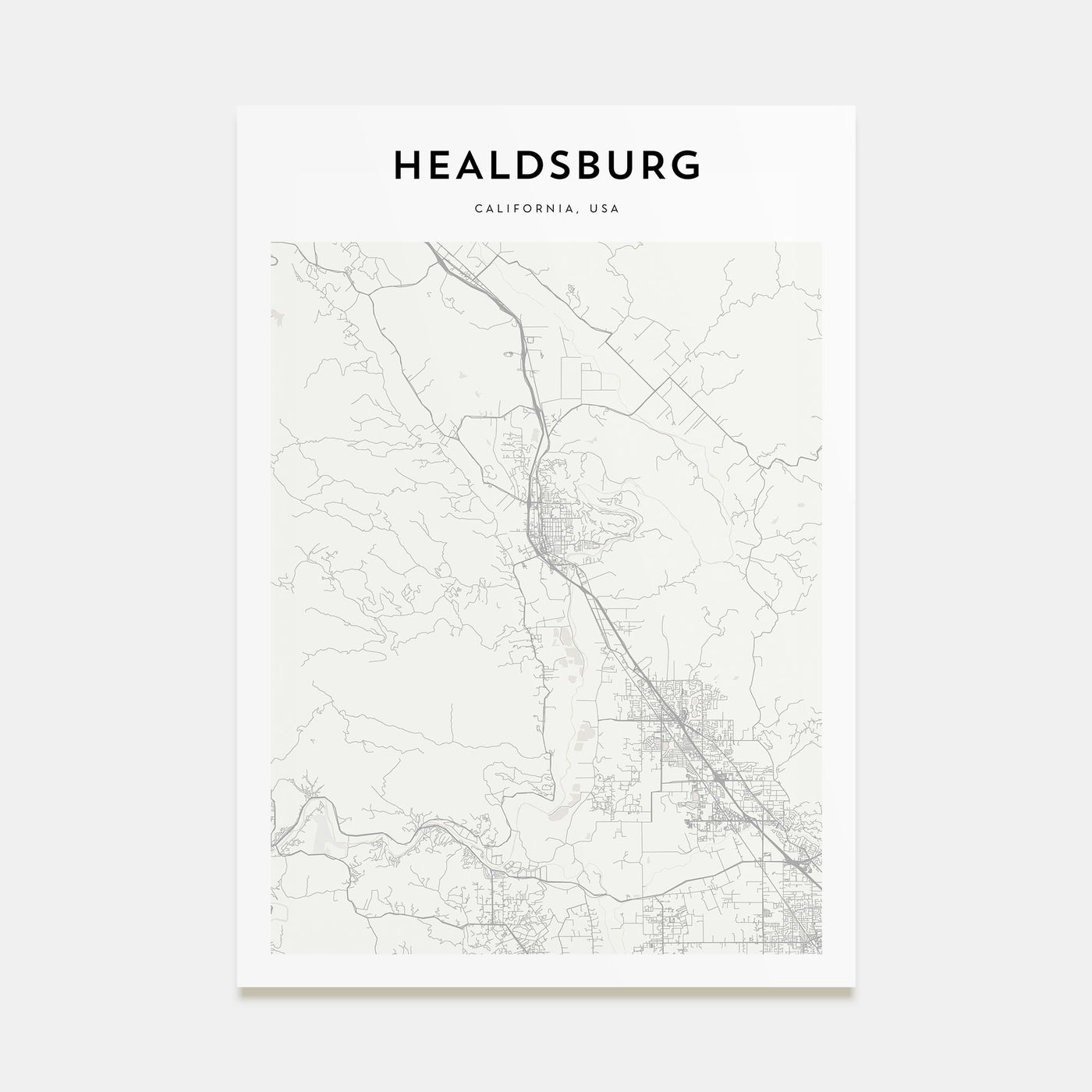 Healdsburg Map Portrait Poster