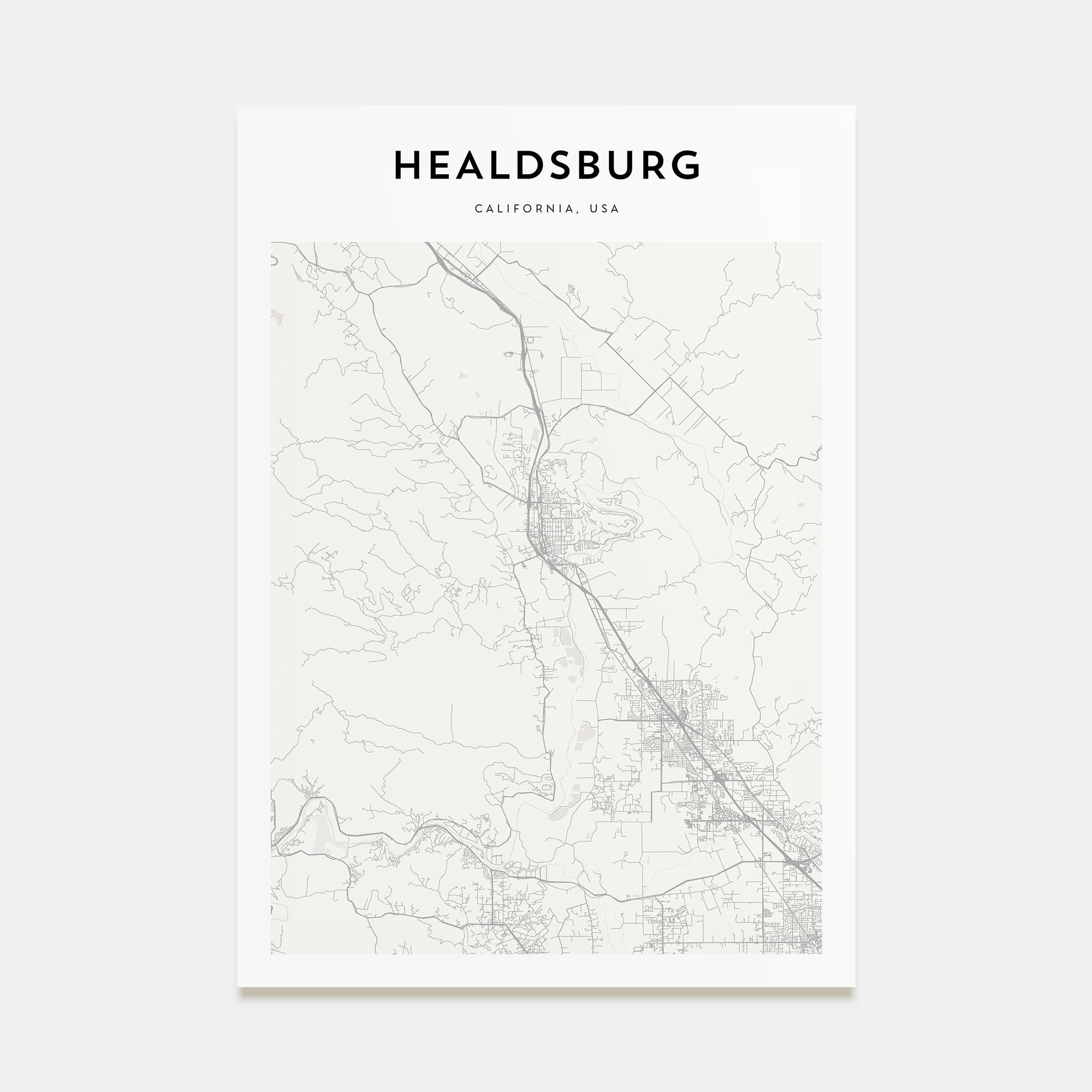 Healdsburg Map Portrait Poster