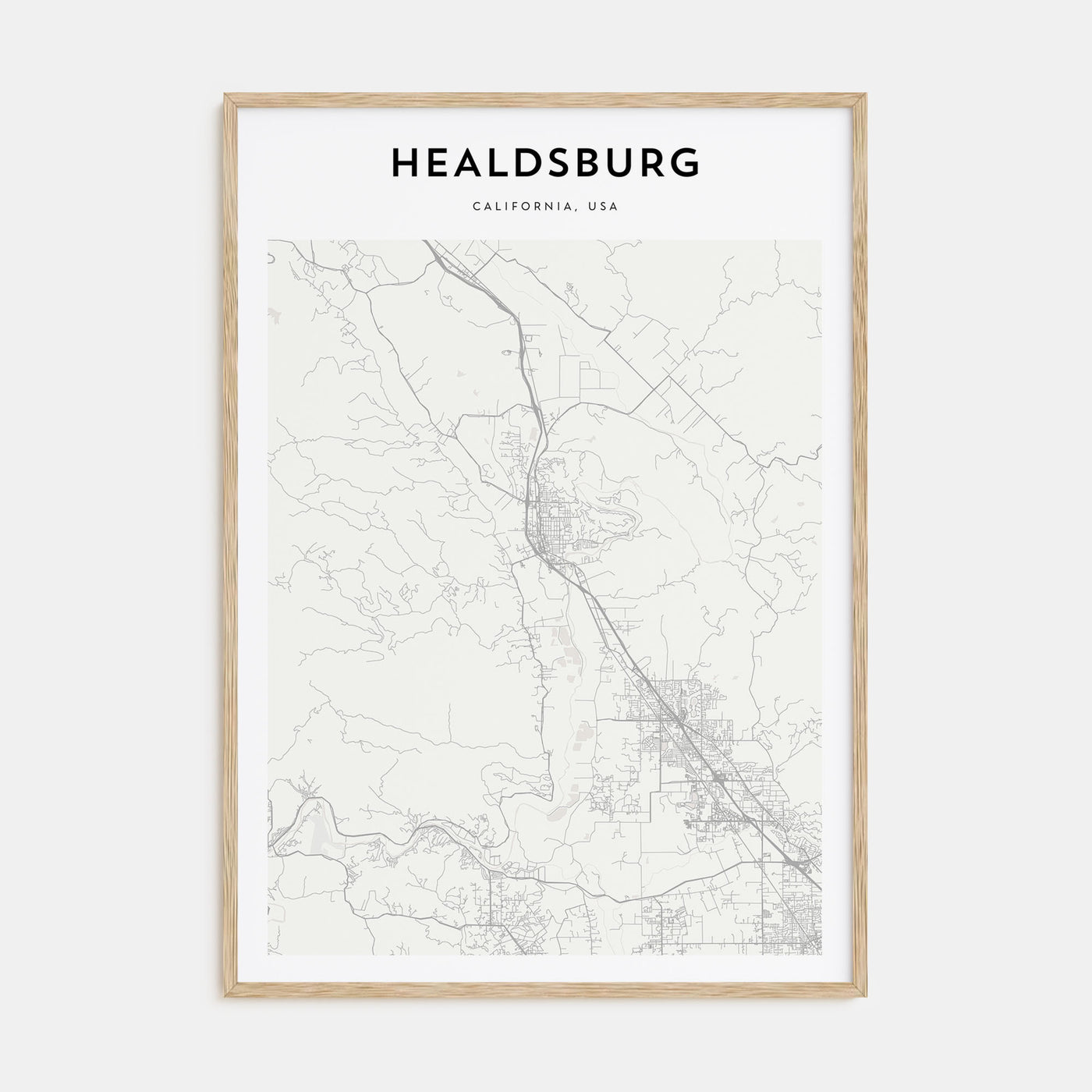 Healdsburg Map Portrait Poster