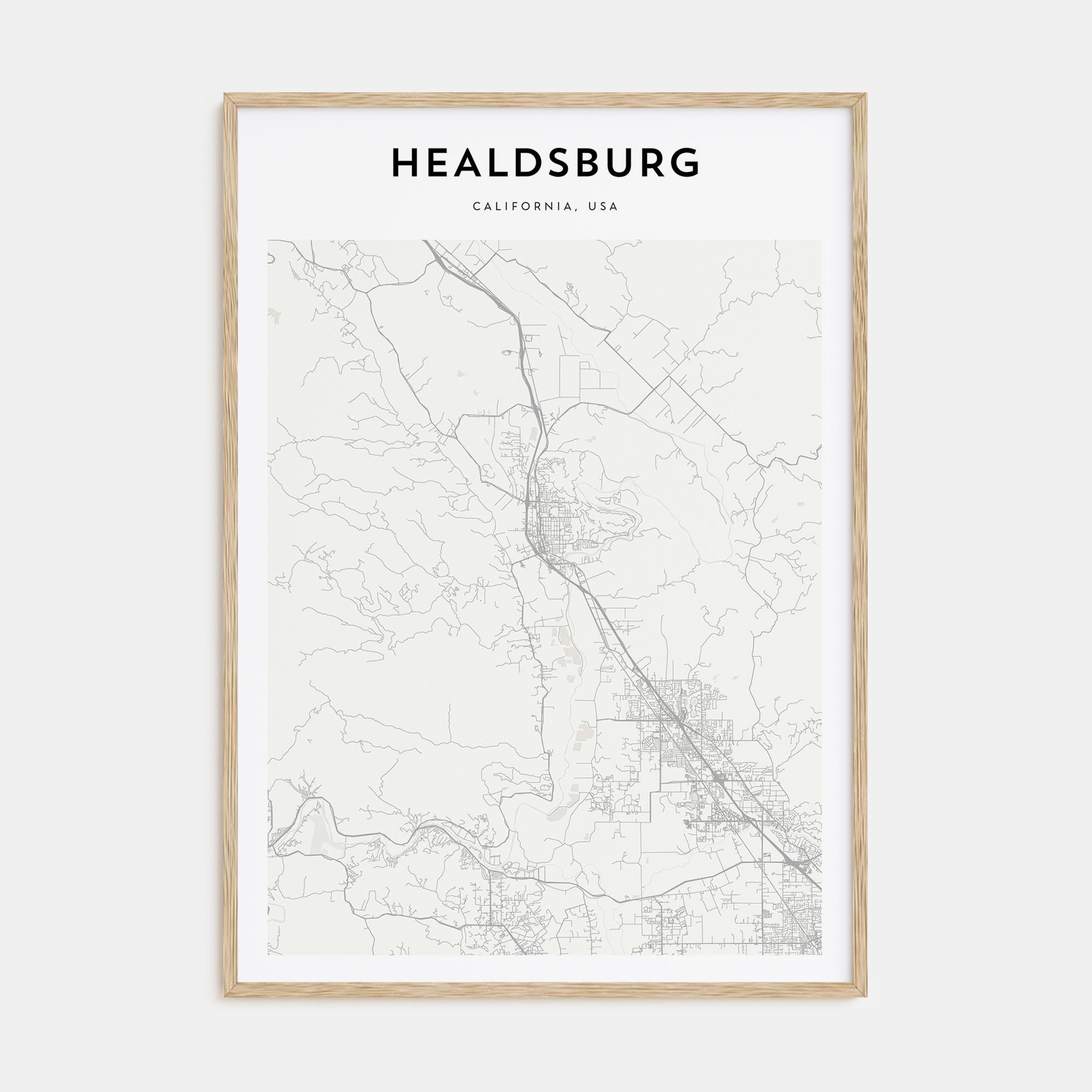 Healdsburg Map Portrait Poster
