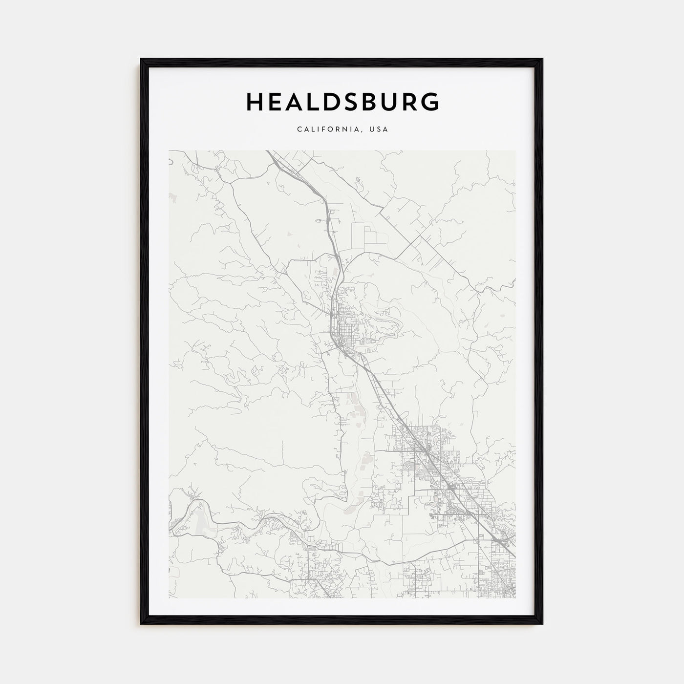 Healdsburg Map Portrait Poster