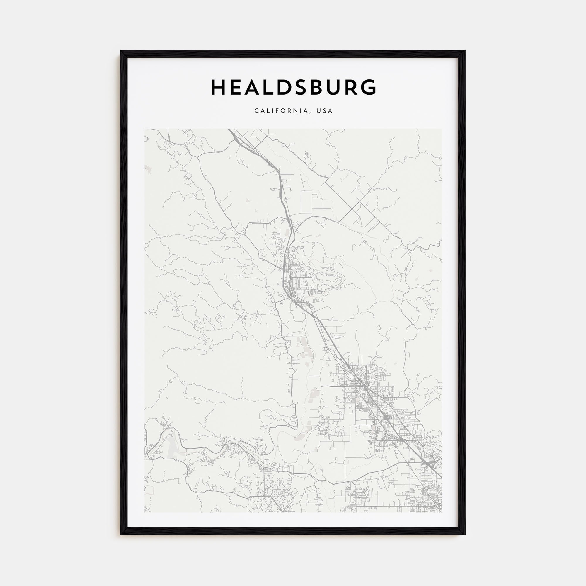 Healdsburg Map Portrait Poster