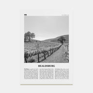 Healdsburg Travel B&W Poster