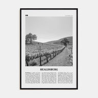 Healdsburg Travel B&W Poster