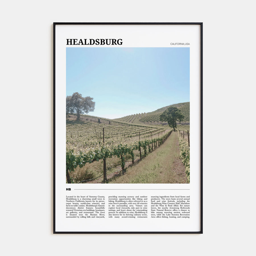 Healdsburg Travel Color Poster