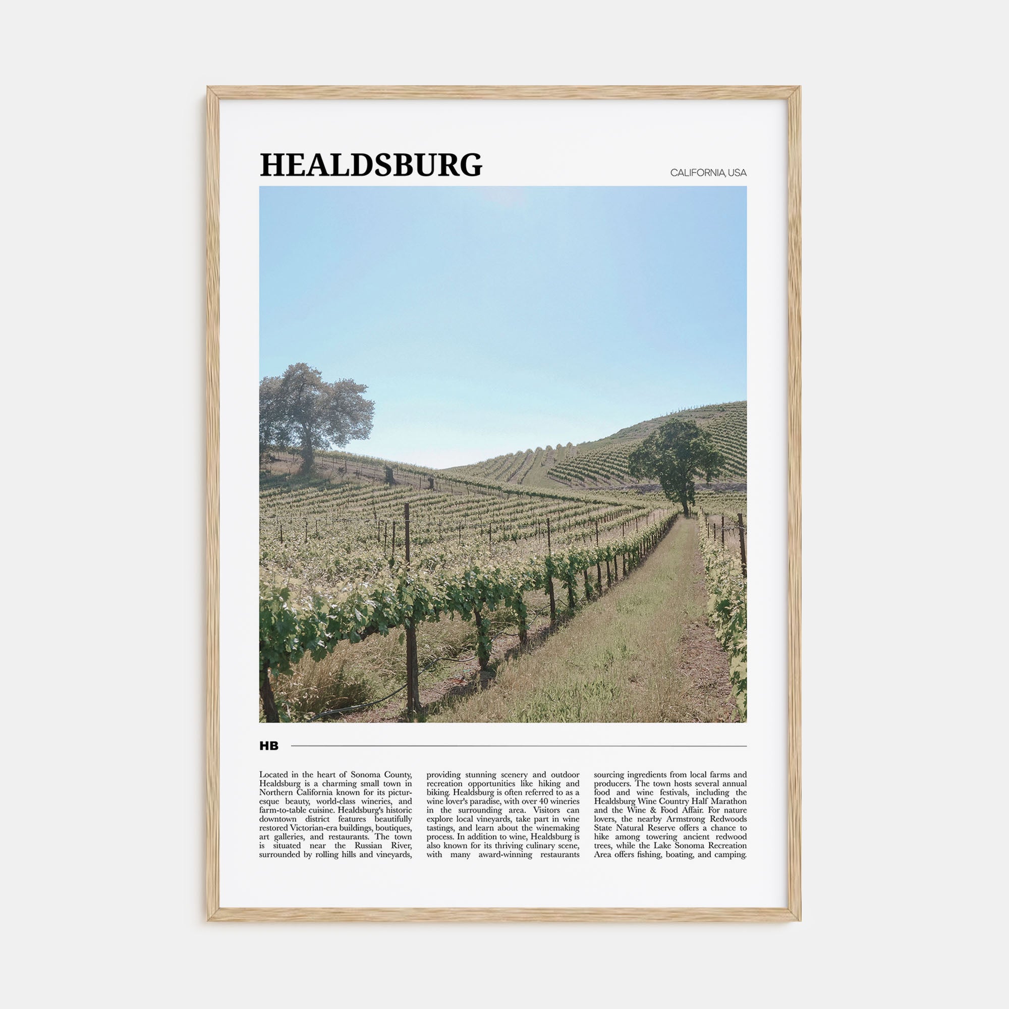 Healdsburg Travel Color Poster