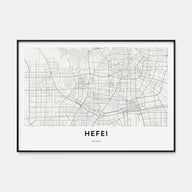 Hefei Map Landscape Poster