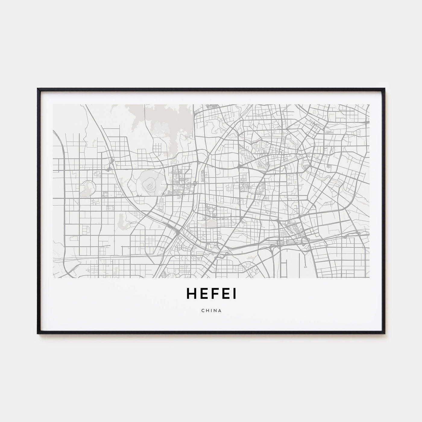 Hefei Map Landscape Poster