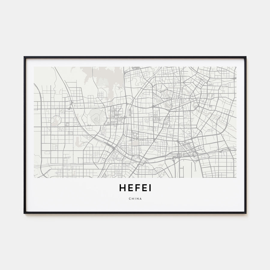 Hefei Map Landscape Poster
