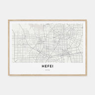 Hefei Map Landscape Poster