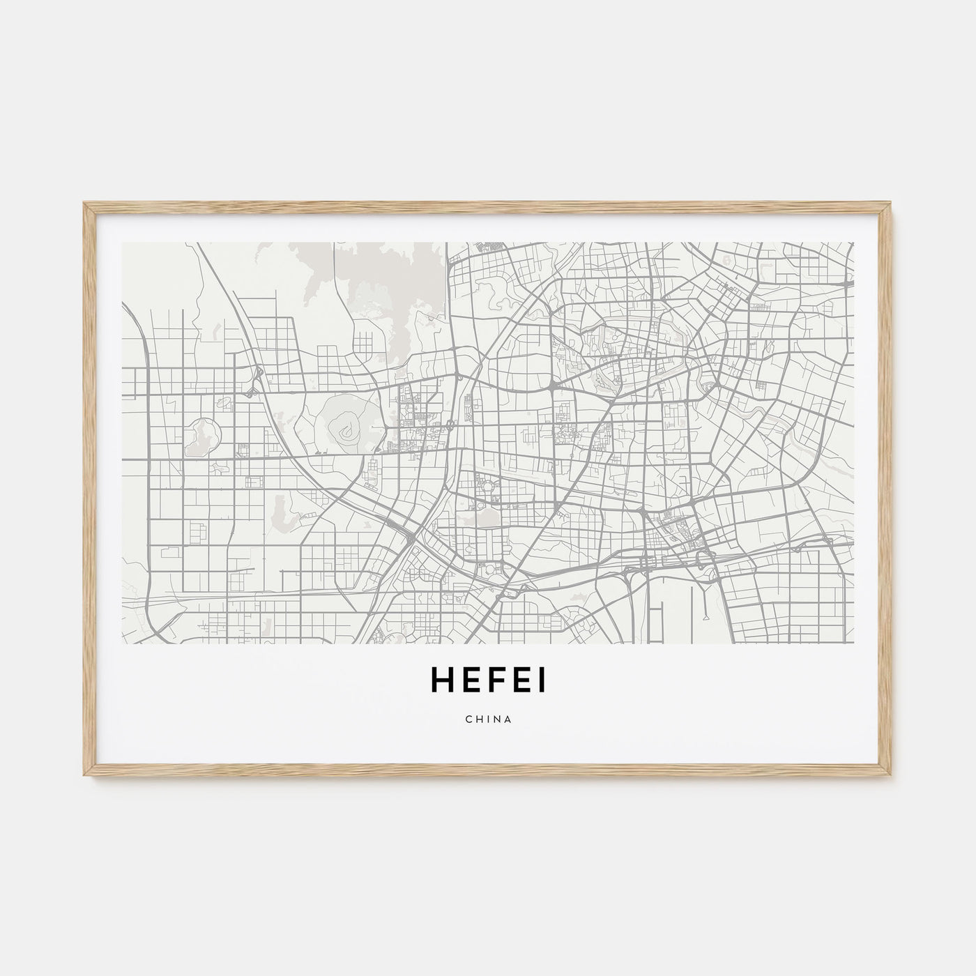 Hefei Map Landscape Poster