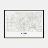 Hefei Map Landscape Poster